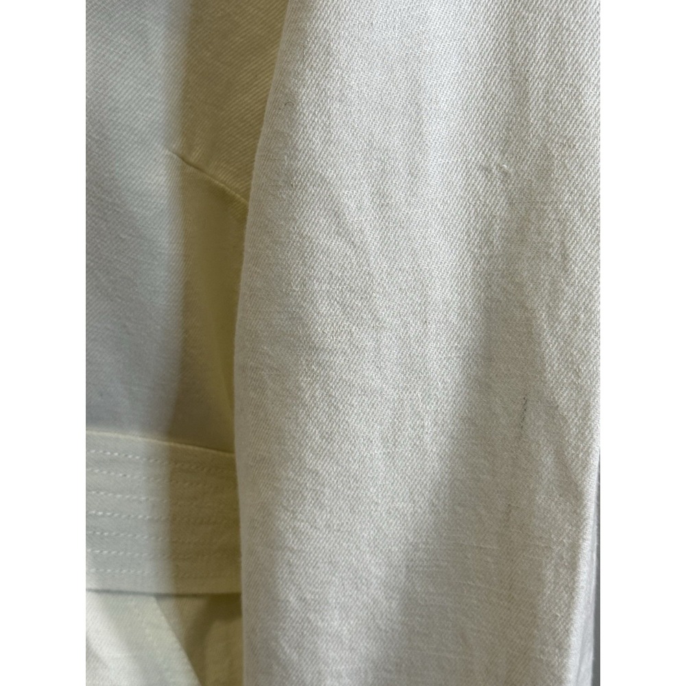 Able Charlyn Jumpsuit Women Large Cream Antique White Button Down One Piece NWT - Picture 9 of 16